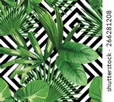 print summer exotic jungle... | Shutterstock .eps vector #266281208