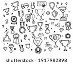 vector set of isolated elements ... | Shutterstock .eps vector #1917982898