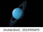 3D Uranus Planet Rendering Space View