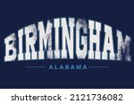 Birmingham varsity graphic and print design for apparel, t shirt, sweatshirt and other uses.