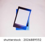 Frame with blue and purple...