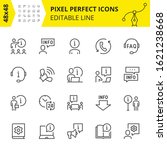 editable icons of help and... | Shutterstock .eps vector #1621238668