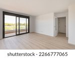 Spacious large room with wooden ...