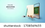 digital classroom online... | Shutterstock .eps vector #1708569655