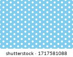 White Dot Pattern With Blue...
