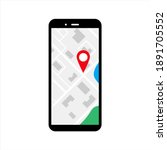 map gps navigation  smartphone... | Shutterstock .eps vector #1891705552