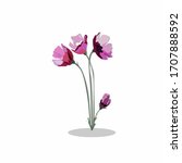 blossom flower vector... | Shutterstock .eps vector #1707888592