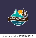 vintage outdoor logo badge.... | Shutterstock .eps vector #1717345318