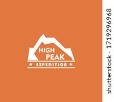mountain expedition logo... | Shutterstock .eps vector #1719296968