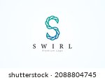 swirl logo. simple and modern... | Shutterstock .eps vector #2088804745