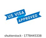 Us Visa Approved  Vector Stamp...