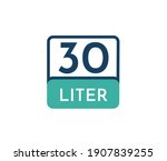 30 liters icon vector... | Shutterstock .eps vector #1907839255