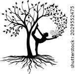 Women Meditation With Tree  ...