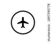 airplane mode icon vector.... | Shutterstock .eps vector #1897590778