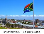 Small photo of Port Elizabeth South Africa flag half-mast