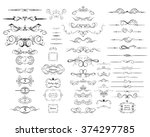 collection of vintage rulers... | Shutterstock .eps vector #374297785