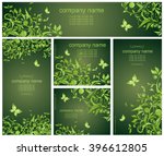 green floral templates | Shutterstock .eps vector #396612805