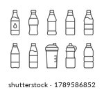 plastic bottle line icons set... | Shutterstock .eps vector #1789586852