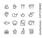 food icon line set vector | Shutterstock .eps vector #1471728482