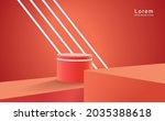 abstract 3d cylinder pedestal... | Shutterstock .eps vector #2035388618