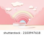 3d rendering of podium and... | Shutterstock .eps vector #2103947618