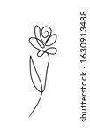 continuous line drawing flowers ... | Shutterstock . vector #1630913488