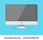 monitor screen pc icon flat... | Shutterstock .eps vector #631403018