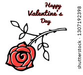 happy valentine s day card... | Shutterstock .eps vector #1307192398