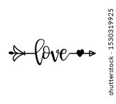 'love' in boho arrow   lovely... | Shutterstock .eps vector #1530319925