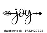 joy word in boho arrow   lovely ... | Shutterstock .eps vector #1932427328