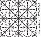 ornament floral wrought iron... | Shutterstock .eps vector #1773453668