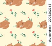 vector seamless pattern with a... | Shutterstock .eps vector #2003262365