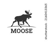 moose aggressive simple logo... | Shutterstock .eps vector #2160413365