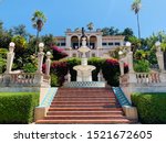 famous building in hearst castle during summer