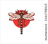 dragonfly tattoo illustration... | Shutterstock .eps vector #2161758515