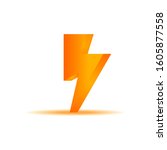 thunder lightning logo icon... | Shutterstock .eps vector #1605877558