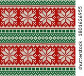 holiday knitted sweater... | Shutterstock .eps vector #1801626955