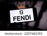 Small photo of Fendi editorial. Illustrative photo for news about Fendi - an Italian luxury fashion house producing luxury goods. Novosibirsk, Russia - April, 7 - 2022