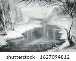 winters postcard.illustration ... | Shutterstock . vector #1627094812
