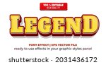 legend text effect  comic and... | Shutterstock .eps vector #2031436172