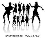 vector silhouettes handmade ... | Shutterstock .eps vector #92235769