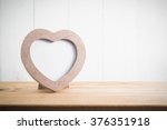 Heart shaped photo frame on...
