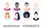 people avatars set isolated on... | Shutterstock .eps vector #1523463572