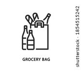 grocery bag flat line icon.... | Shutterstock .eps vector #1854515242