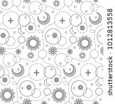 space seamless pattern on white ... | Shutterstock .eps vector #1012813558