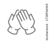 medical latex gloves line icon. ... | Shutterstock .eps vector #1728936565
