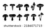 Mushroom Sketch Set. Poisonous...