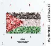 jordan flag. a large group of... | Shutterstock .eps vector #1958462368
