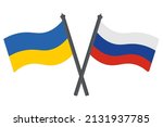 Flag Of Russia And Ukraine....