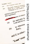 Small photo of London, UK - February 2, 2021: Discontinuation of LIBOR reference rate concept with the word crossed out in an agreement, in the transition to risk free rates